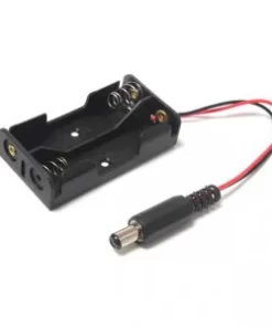 2 x 1.5V AA Battery Holder with DC 2.1 Power Jack for DIY Projects