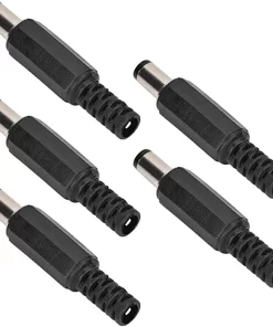 DC Power Jack Male connector 2.1 x 5.5mm - 5 Pcs