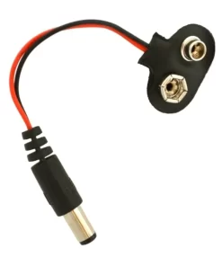 9v Battery Snap Connector with DC Jack with Battery Connector Cap