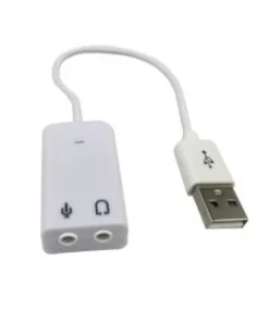 USB to 3.5mm Mic and Headphone Jack Stereo Headset Audio Adapter USB Sound Card 7.1