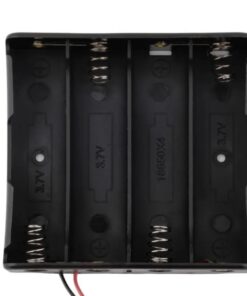 Black Plastic Storage Box Case Holder for Battery 4 x 18650 Cell Box