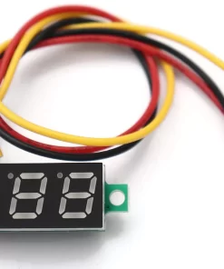 0.72 cm (0.28 inch) 0-100V Three Wire DC Voltmeter Red
