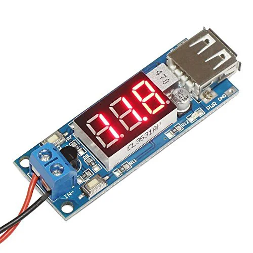 DC-DC 4.5-40V To 5V 2A USB Charger Step down Converter Voltmeter Module