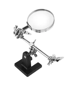 Multipurpose Precision Welding Soldering Machine Iron Stand with Magnifying Glass ( Helping Hands)