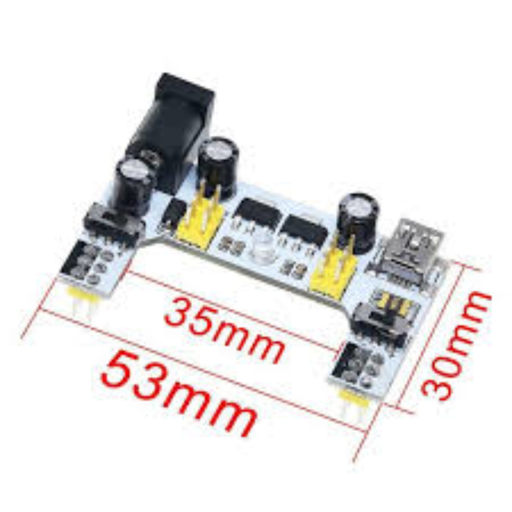 XD-42 5V/3.3V Dual Channel Solderless Breadboard Power Supply Module - Image 4