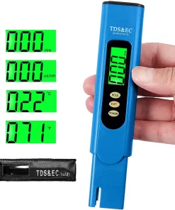 Blue TDS and EC Digital LCD Meter Conductivity Tester