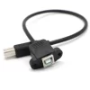 USB 2.0 Type B Male To Type B Female Printer Extension Cable With Panel Mount 30cm