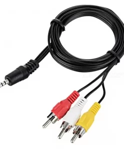 3.5mm Stereo Male to 3 RCA Male Audio Video AV Cable 1.5 Meter