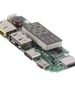 5V 2.4A Dual USB + Type-C + Micro + Lightning/Apple USB Power Bank With LED Display 18650 Charger Board