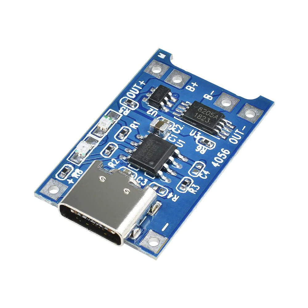 TP4056 1A Li-ion lithium Battery Charging Module With Current Protection – Type C