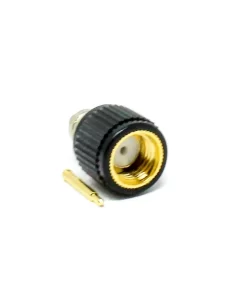 50 Ohm Male SMA Connector Black Plastic Shell Solder Type