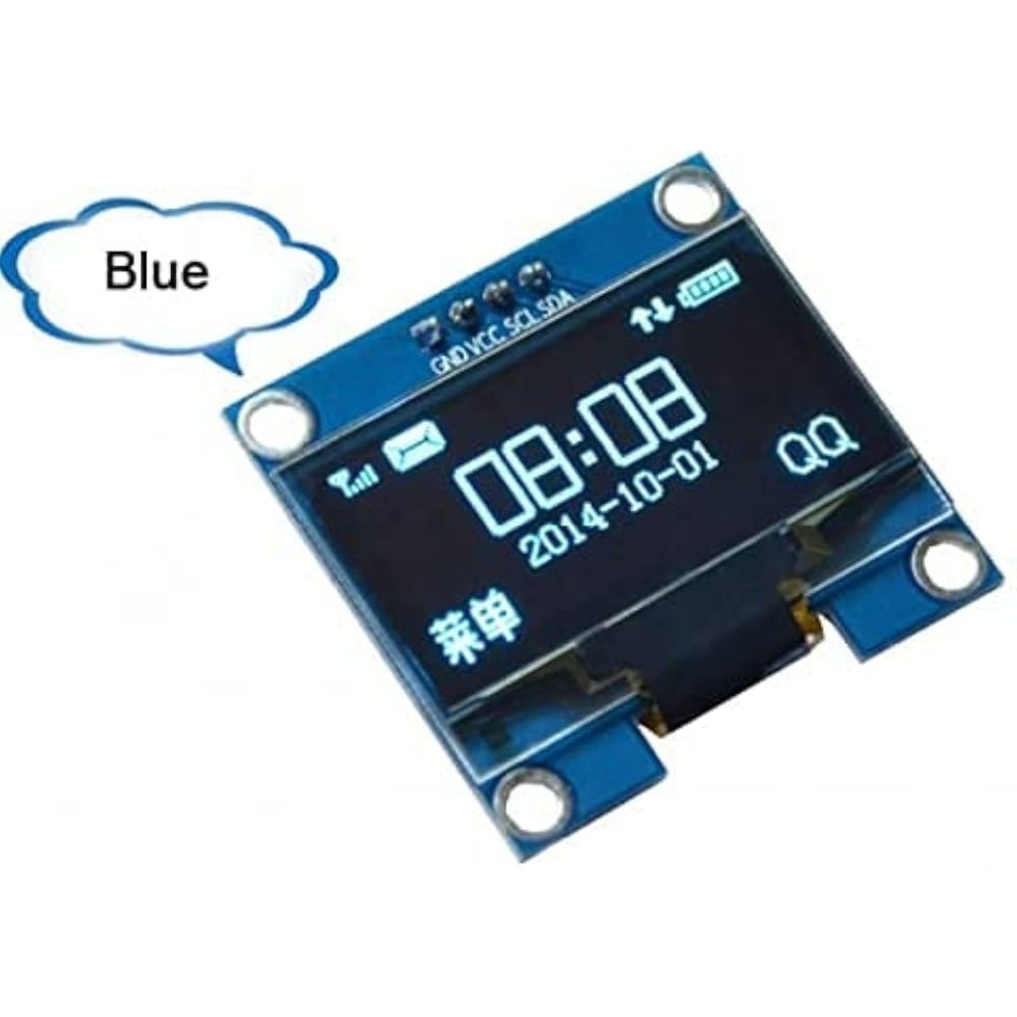 1.3 Inch I2C IIC OLED 4 pin LCD Module 4pin (with VCC GND)-Blue - Image 2