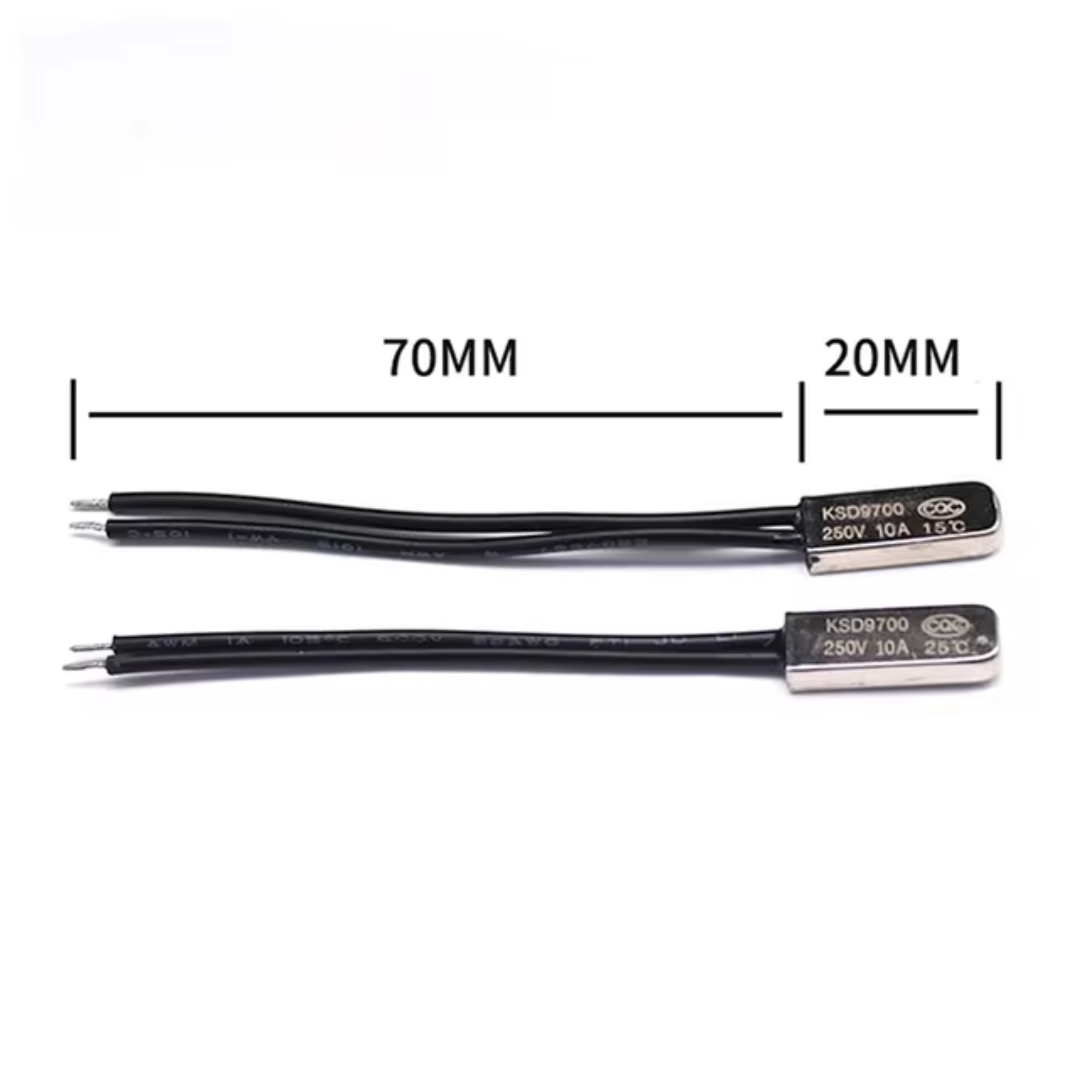 KSD9700 5A 250V Metallic Shell Temperature Control Switch (145 DegC Normally Closed) - Image 4