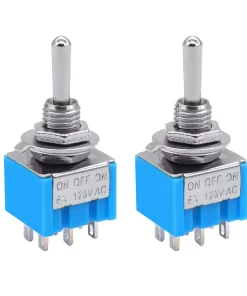 Mini MTS-203 6-Pin DPDT 6A 125VAC Toggle Switch