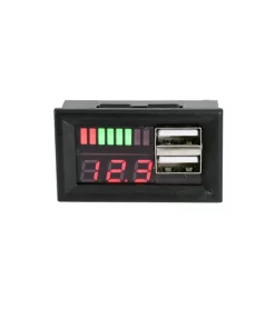12V Universal Dual USB Digital Voltmeter and Battery Indicator Display Module