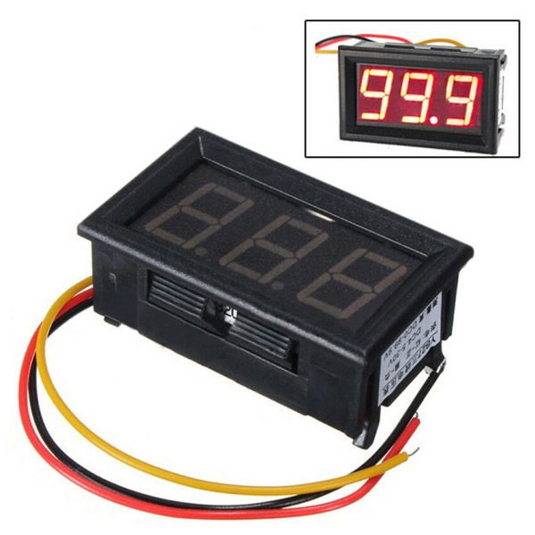0 56 inch 0 100v three wire led display digital dc voltmeter red tech7277 8303