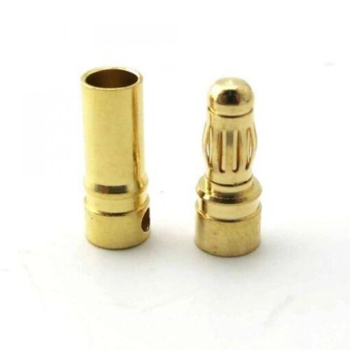 3 5mm gold plated bullet connector male female pair tech2013 3011