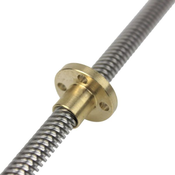 300mm trapezoidal lead screw 8mm thread 2mm pitch with copper nut tech3308 2898