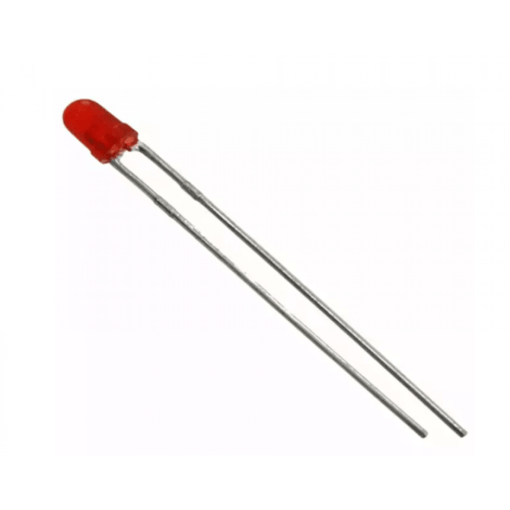 3mm red led diffused pack of 10 tech1755 3098