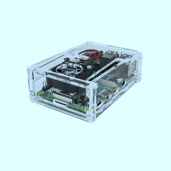 acrylic case for raspberry pi 4 with cooling fan slot tech4031 8169