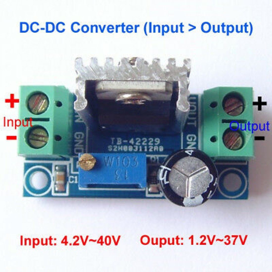LM317 DC Linear Regulator DC-DC 4.5-40V To 1.2-37V Adjustable Step Down Power Module - Image 3