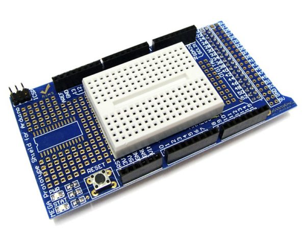 prototype shield v3 0 for arduino mega with breadboard tech7444 5886