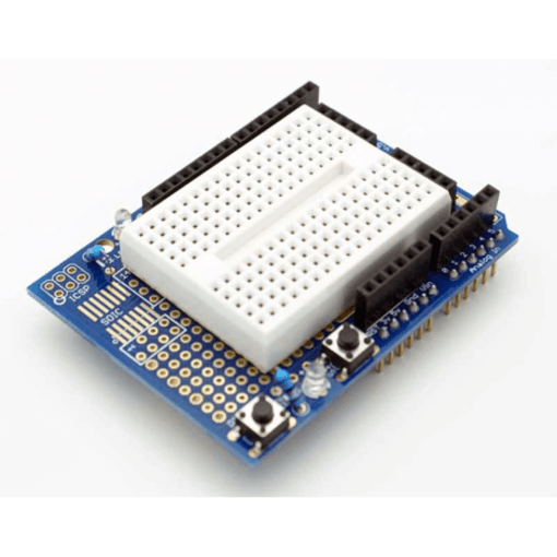 prototyping shield with breadboard for arduino uno tech1642 3202