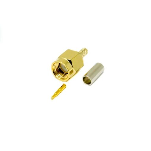 SMA Male Gold Plated Straight Plug Connector Crimp Type for Cables - tech1960 1