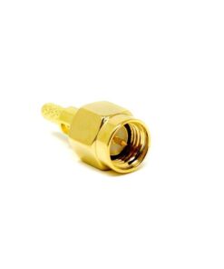 SMA Male Crimp Connector 180 Degree Plug Coaxial RF Connector