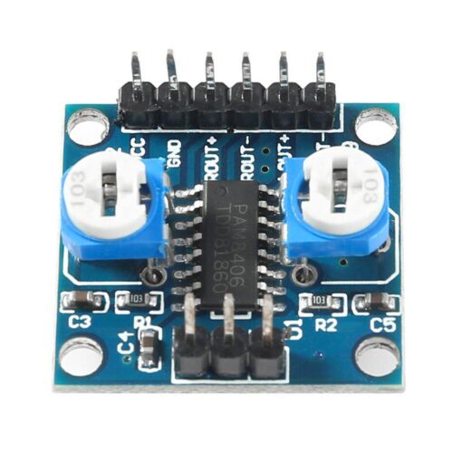 PAM8406 Digital Amplifier Module With Volume Control Potentiometer 5Wx2 Stereo - tech2176 1