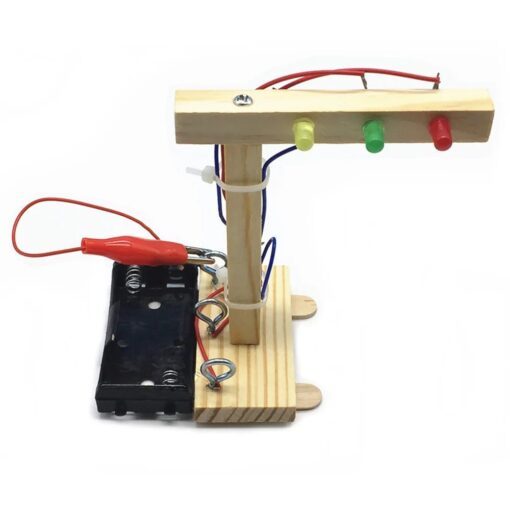 Wood Traffic LED Lights DIY Kit for Children Science and Technology Inventions - tech2198 1