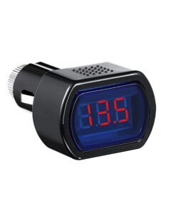 Mini Car LCD Battery Voltage Meter Monitor 12V Black