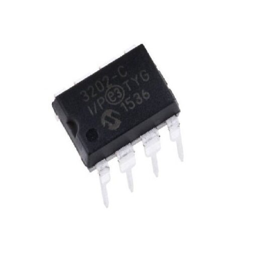 MCP3202 12-Bit Dual Channel A/D Converter (ADC) with SPI Interface IC DIP-8 Package - tech2303 1