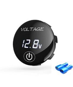 DC 5V-48V Battery Capacity Indicator Digital Voltmeter for Car Motorcycle with ON/OFF Touch Switch