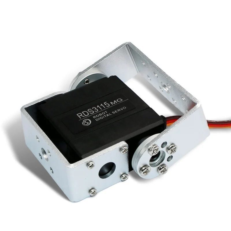 RDS3115 MG Digital Metal Gear Dual Shaft 15kg 180 Degree Servo Motor with Holders - Image 2