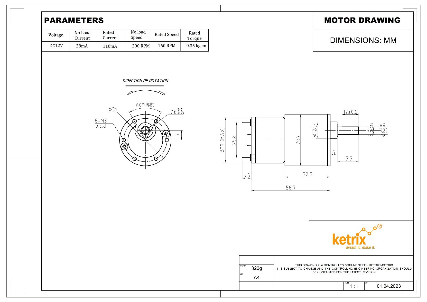 Offside Geared Motor 12V 200 RPM - High Torque - Image 5