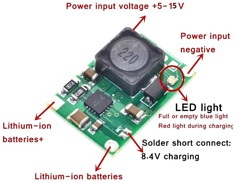 TP5100 4.2v and 8.4v 2A Dual One/Two Lithium Ion 18650 Battery Protection Board - Image 2