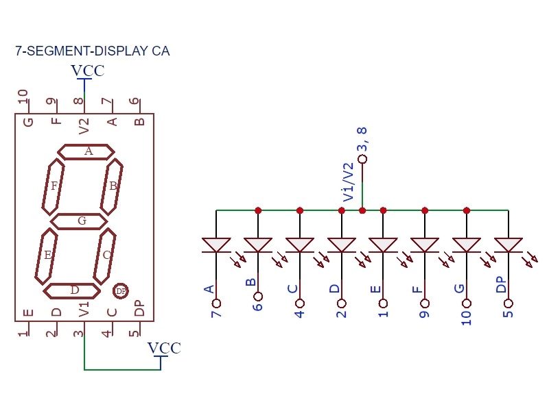 0.56 inch Seven Segment Display (Red, Common Anode) - Image 3