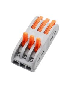 PCT-223 Quick Connector Terminal 3 In-3 Out, Lever Wire Connector