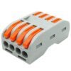 PCT-224 Quick Connector Terminal 4 In-4 Out, Lever Wire Connector