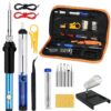 220V 60W Soldering Handy Kit with Orange Carrying Bag and Blue Soldering Pen