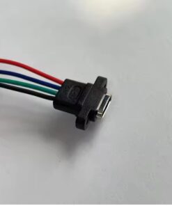 USB-20C-F-06F06L Panel Mount USB Type C Jack with Wire Lead Charge Port
