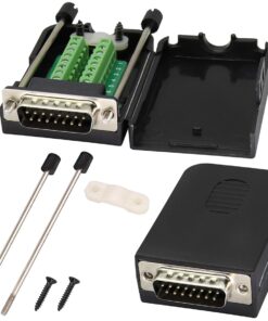 DB15 Male to Screw Terminal Breakout Board with Case