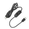 5V 3A USB to Type C Cable With ON/OFF Switch Power Control for Raspberry Pi 4B (1 Meter, Black)