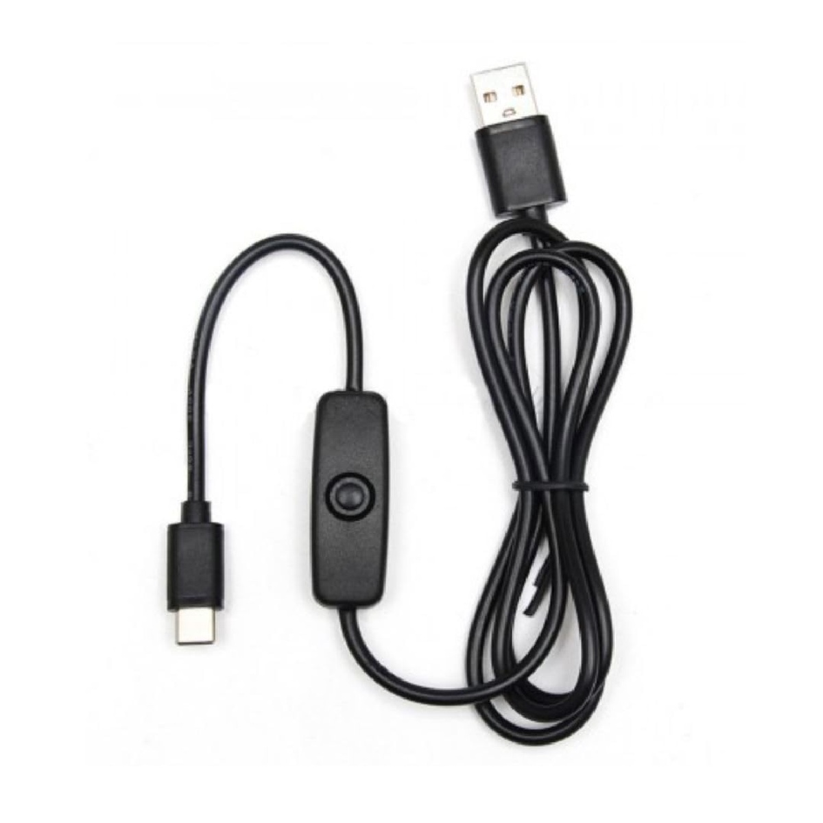5V 3A USB to Type C Cable With ON/OFF Switch Power Control for Raspberry Pi 4B (1 Meter, Black) - Image 2