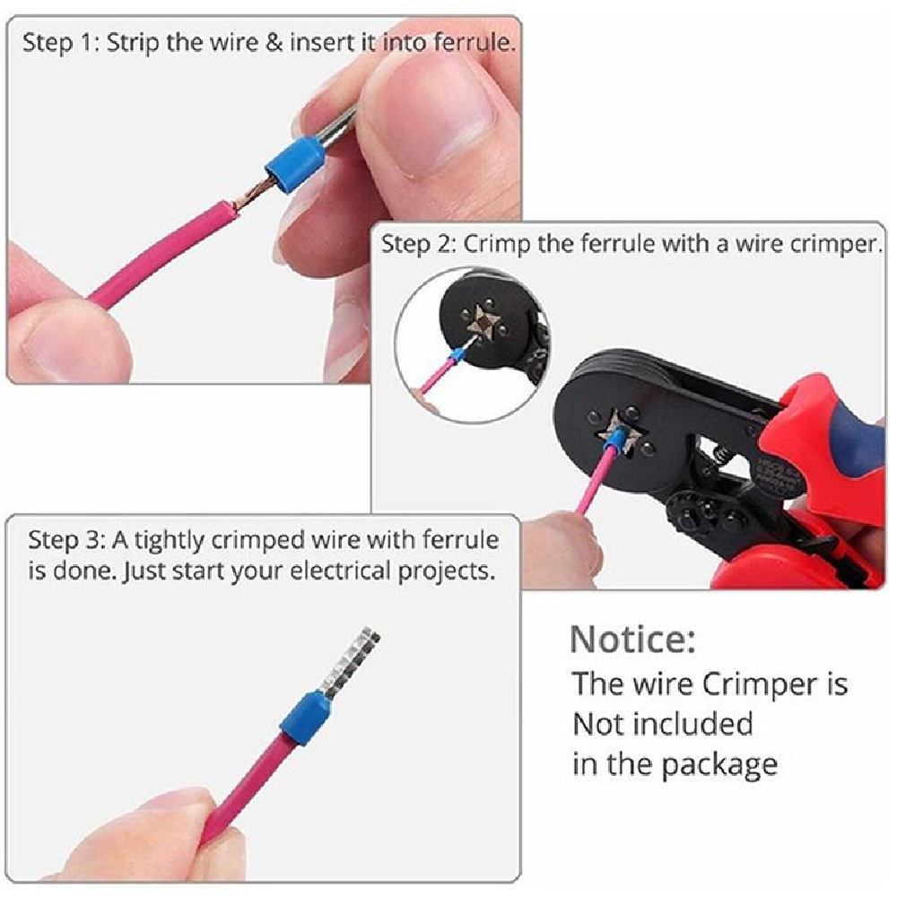 400PCS E0506-E6012 Tube Crimping Terminal Kit with Plastic Box - Image 5