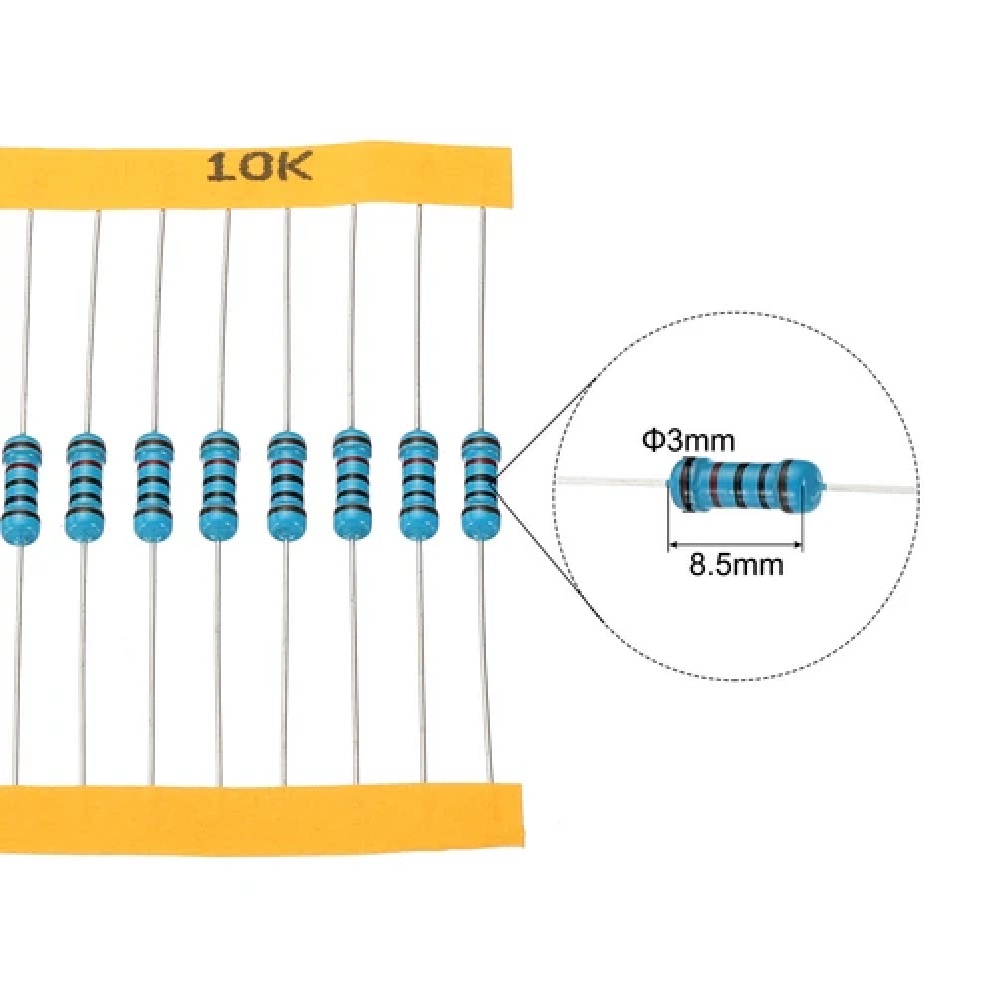 500Pcs Metal Film Resistors Kit - 50 Resistance Values 1/2W 1% Tolerance - Image 4