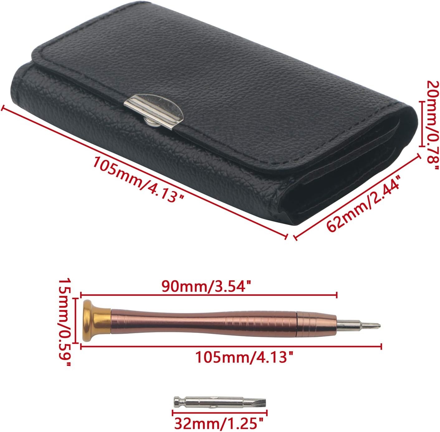 25 in 1 Magnetic Suction Screwdriver Tool Kit with Leather Case - Image 3