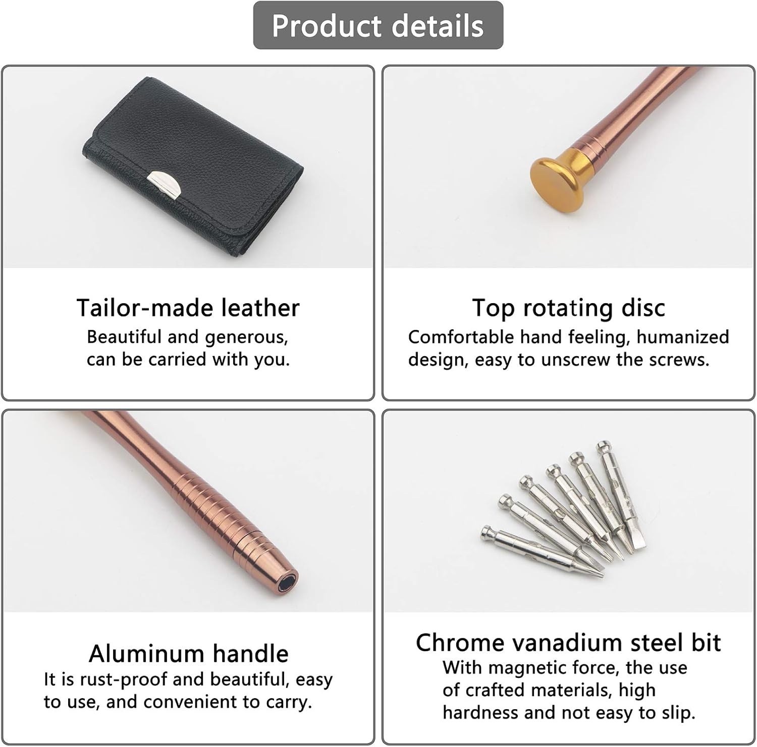 25 in 1 Magnetic Suction Screwdriver Tool Kit with Leather Case - Image 5