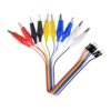 10Pin Alligator Clips Jumper Wires Crocodile Dupont Line with Male Connector Cable for DIY Connection – 20cm